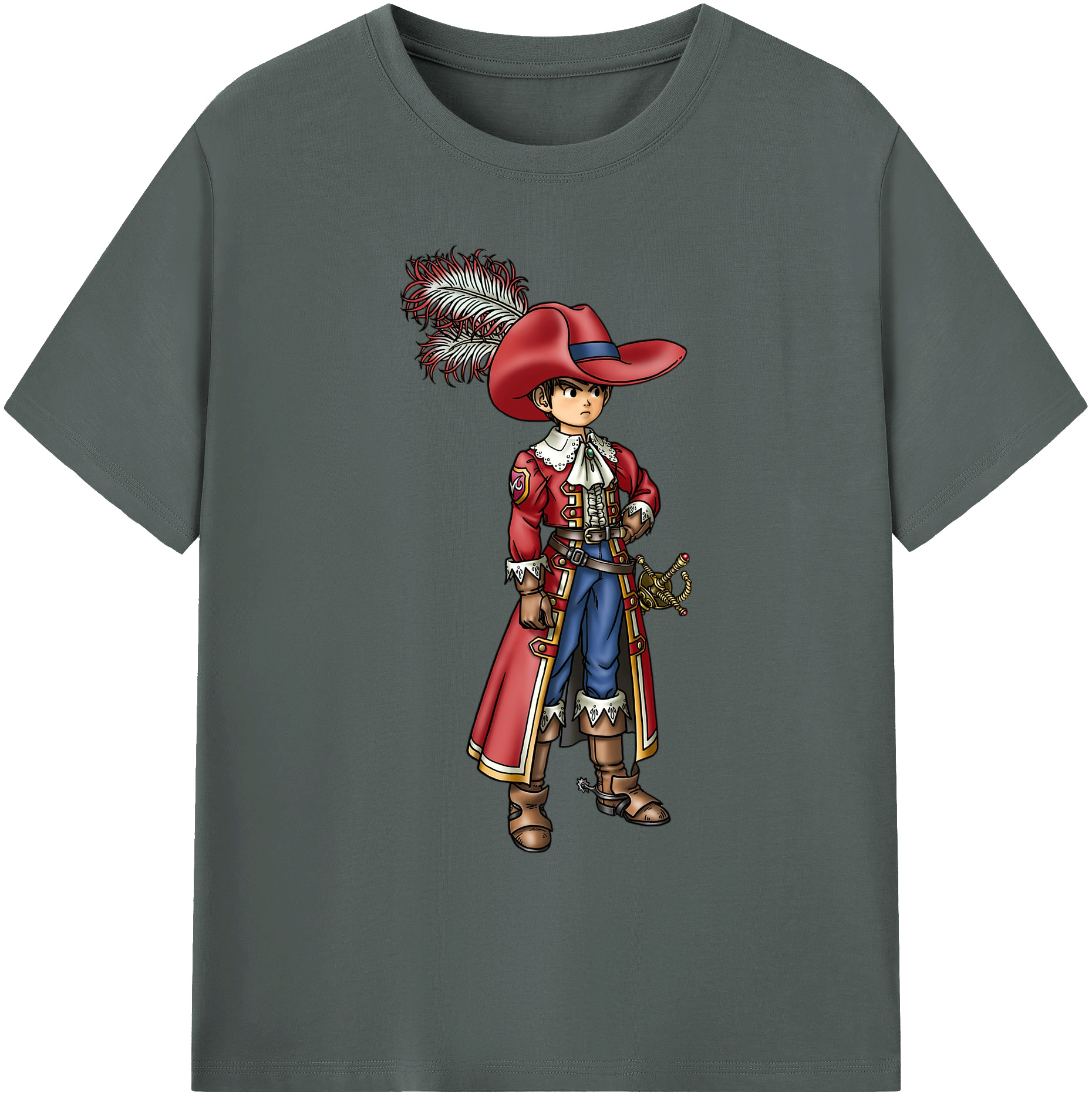 （画像用） ドラゴンクエスト Doragon Kuesuto Dragon Quest 綿100％ メンズ半袖Tシャツ｜肌触りやわらか＆通気性
